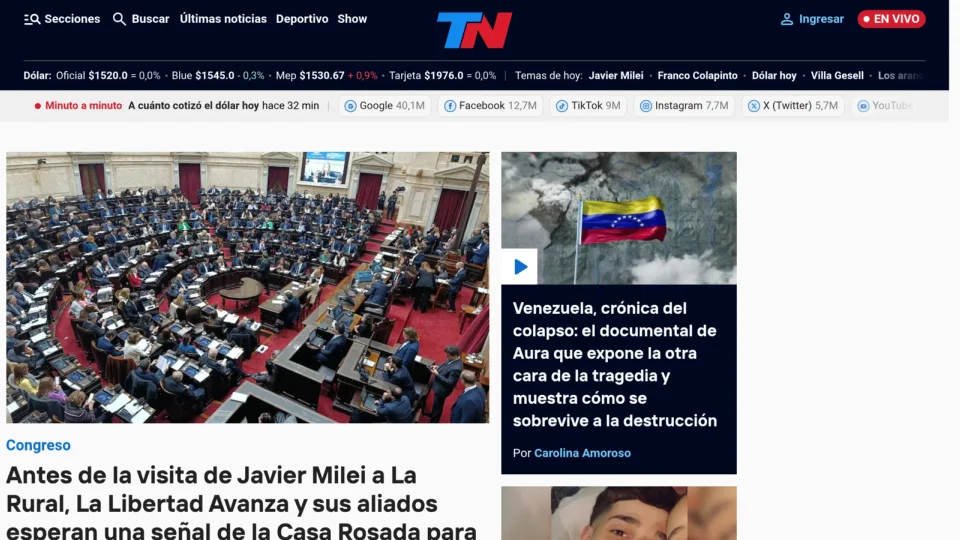 Captura de Todo Noticias (tn)