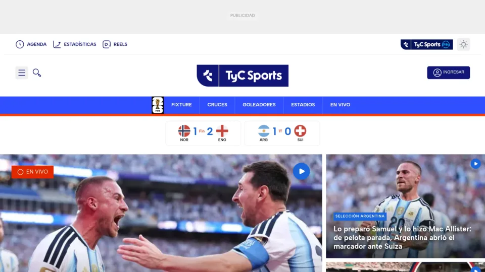 Captura de Tyc Sports