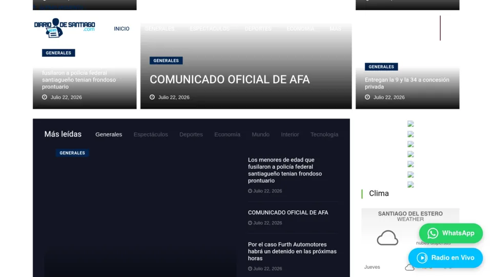Captura de Diario De Santiago