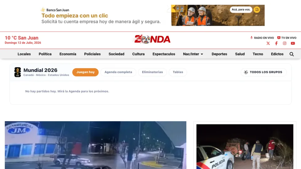 Captura de Diario El Zonda