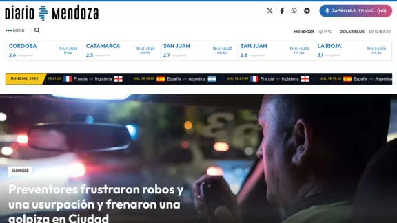 Captura de Diario Mendoza
