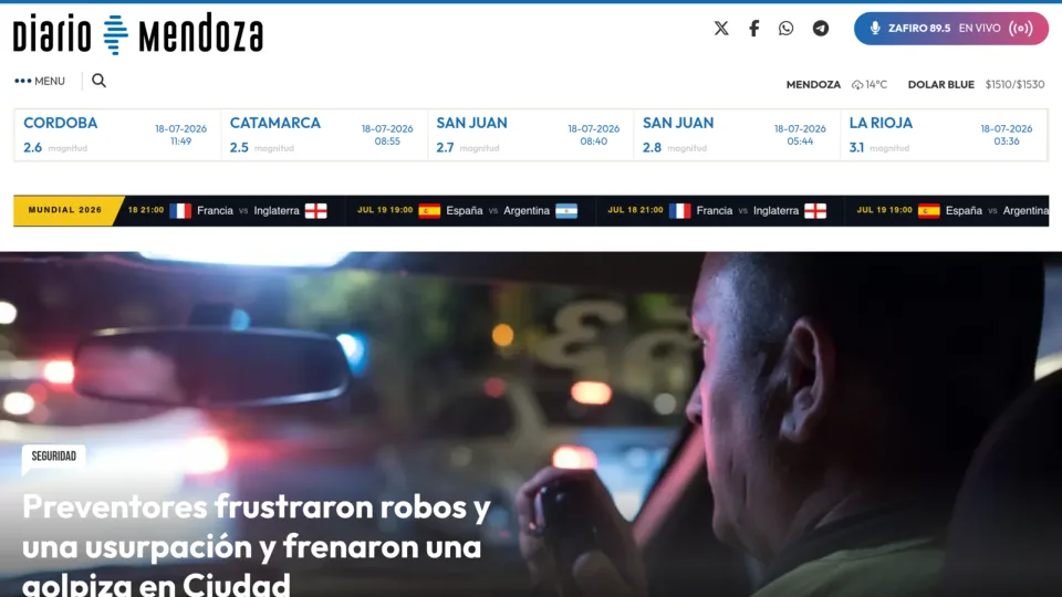 Captura de Diario Mendoza