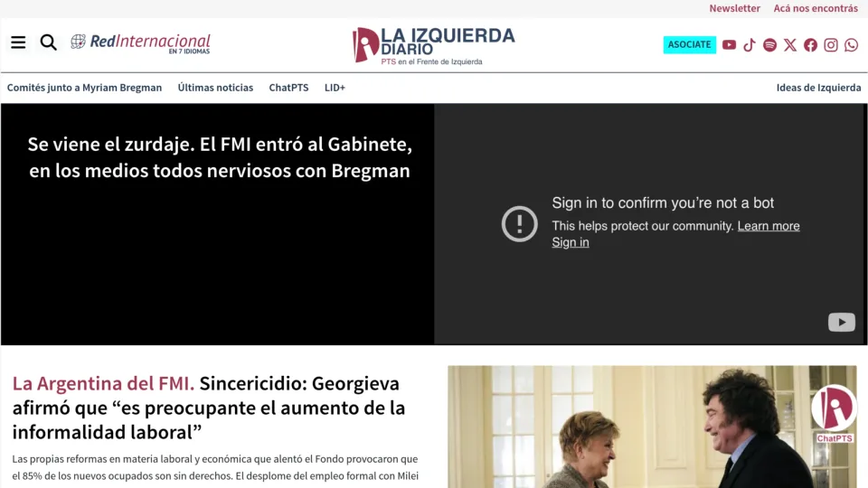 Captura de La Izquierda Diario