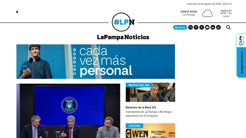 Captura de La Pampa Noticias