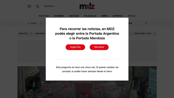 Captura de Mdz Online (mendoza)