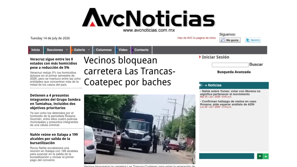 Captura de Avc Noticias