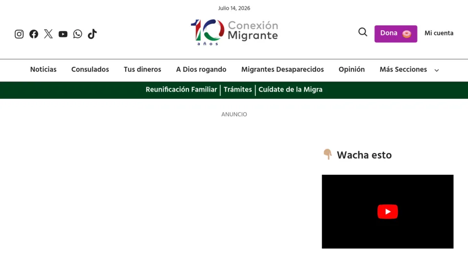 Captura de Conexion Migrante