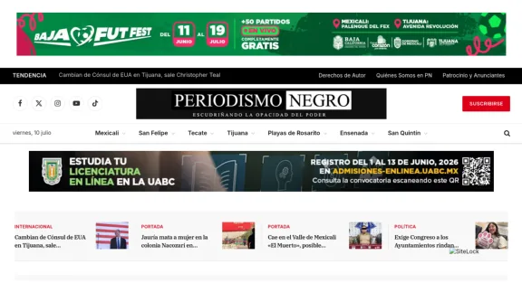 Captura de Periodismo Negro