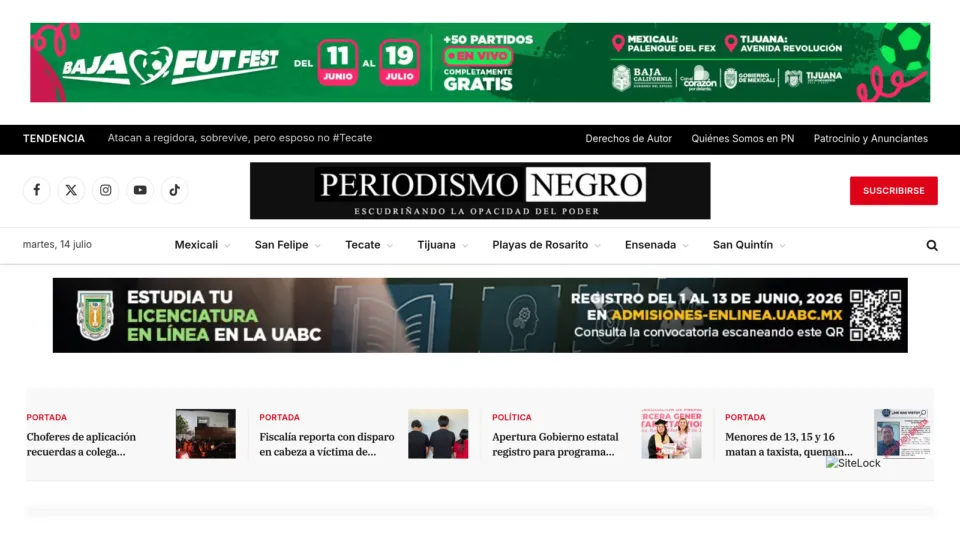 Captura de Periodismo Negro
