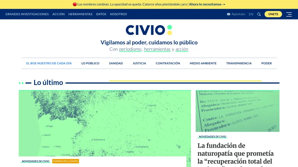 Captura de Civio