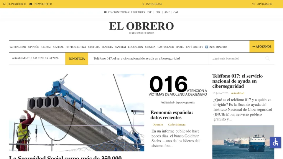 Captura de El Obrero