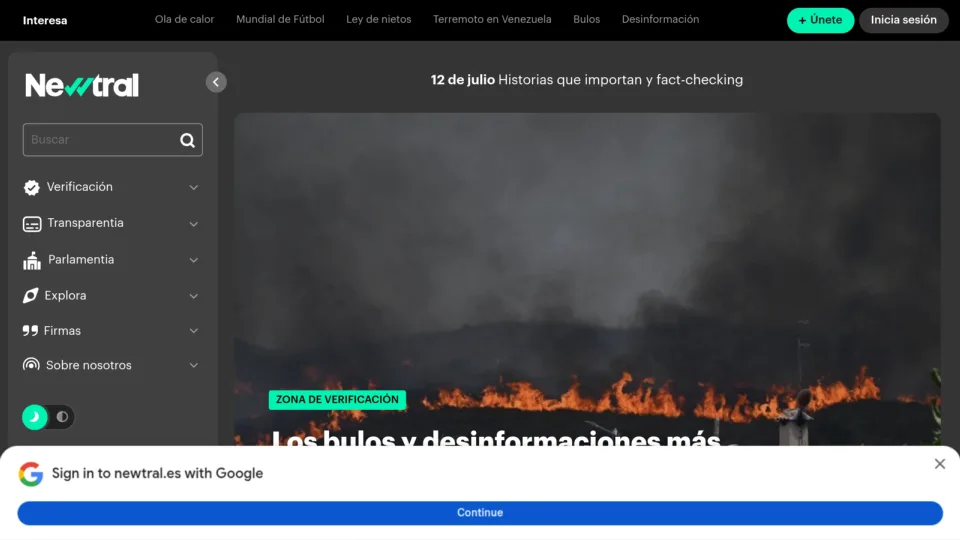 Captura de Newtral