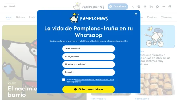 Captura de Pamplonews