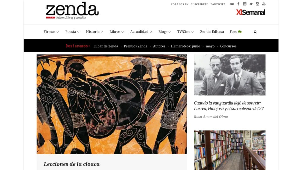 Captura de Zenda Libros