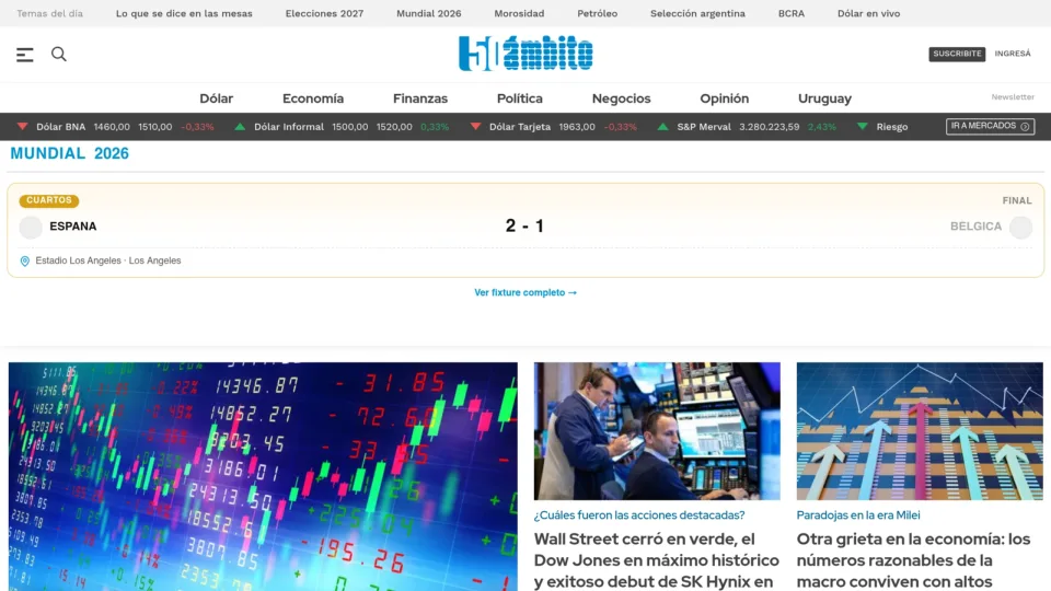 Captura de Ámbito Financiero