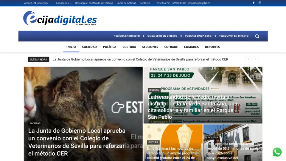 Captura de Écija Digital