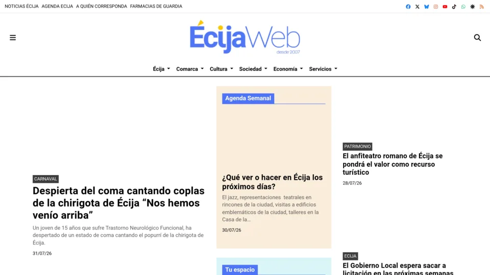 Captura de Écija Web