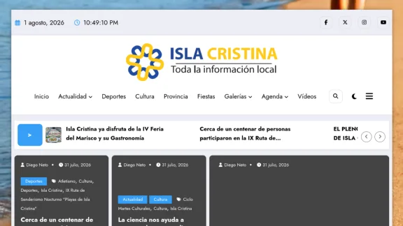 Captura de La Web de Isla Cristina