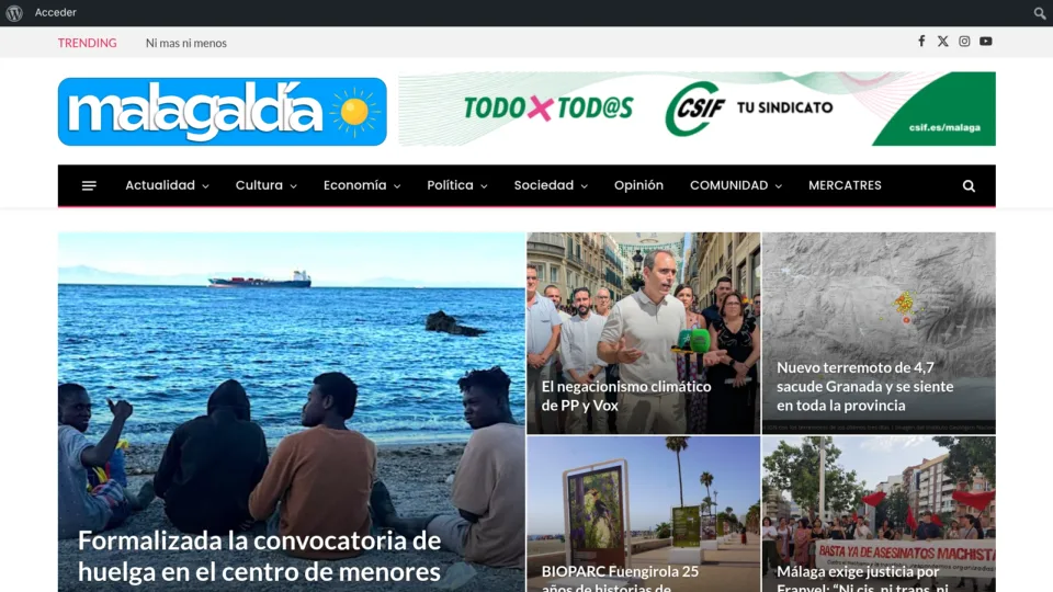 Captura de Málaga al Día