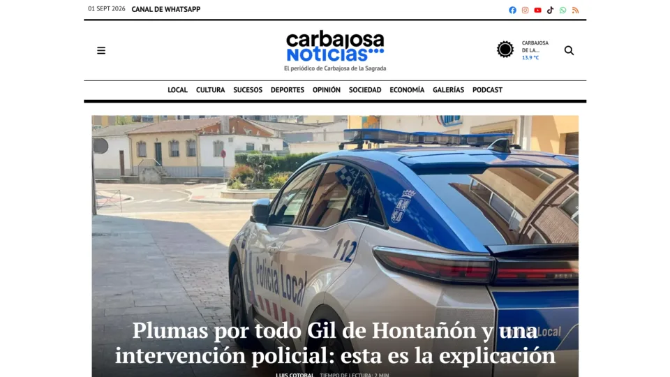 Captura de Carbajosa Noticias