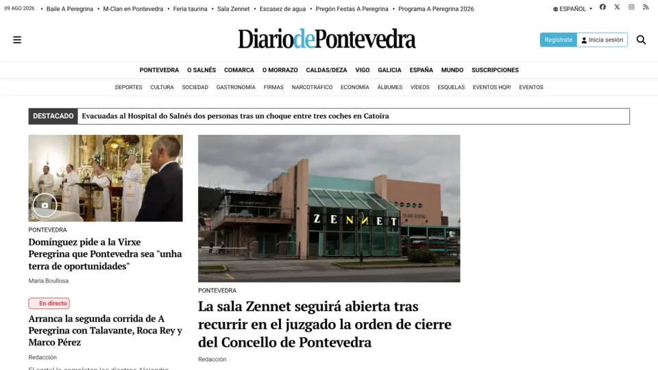 Captura de Diario de Pontevedra