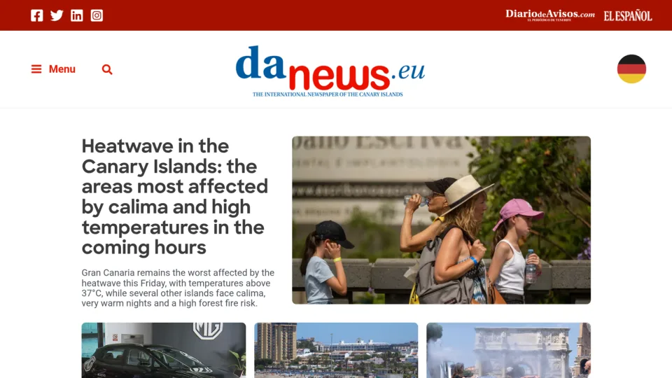 Captura de DA News (Diario de Avisos)