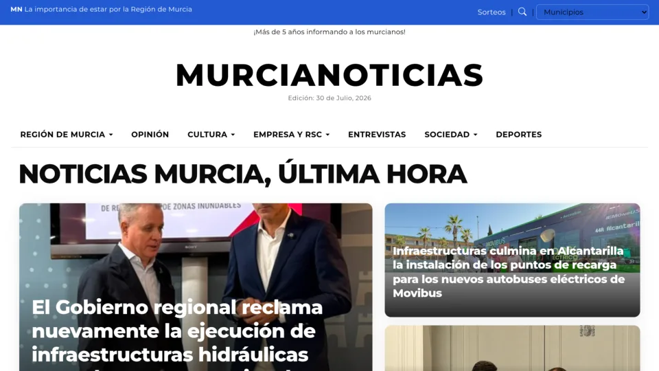 Captura de Murcia Noticias