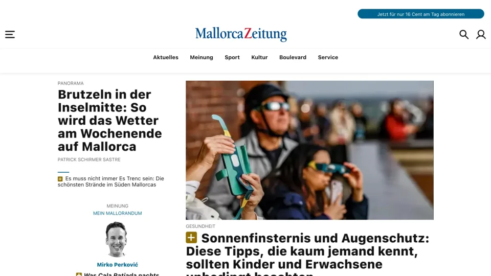 Captura de Mallorca Zeitung