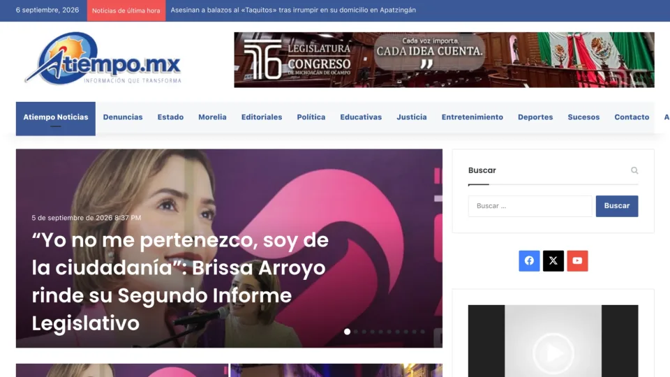 Captura de ATiempo Noticias