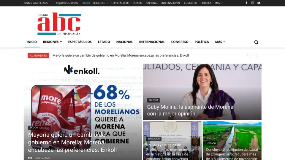 Captura de Diario ABC de Michoacán
