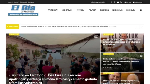 Captura de El Día de Michoacán