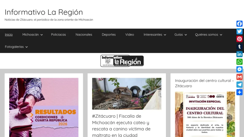Captura de Informativo La RegiÃ³n