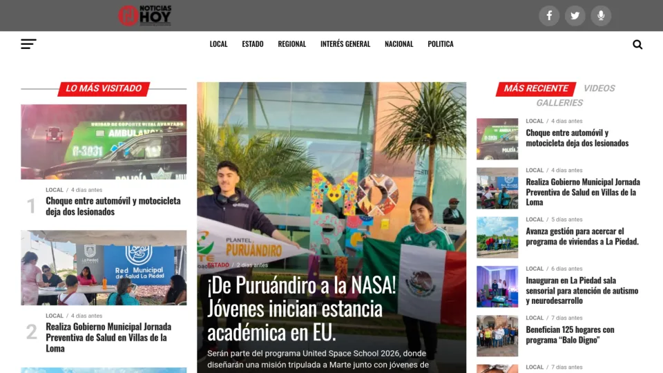Captura de Noticias La Piedad