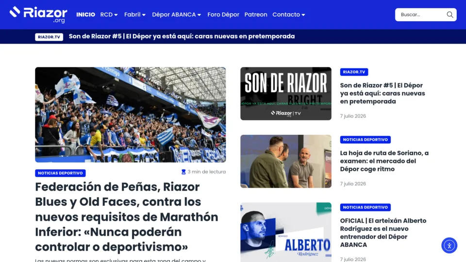 Captura de Riazor.org