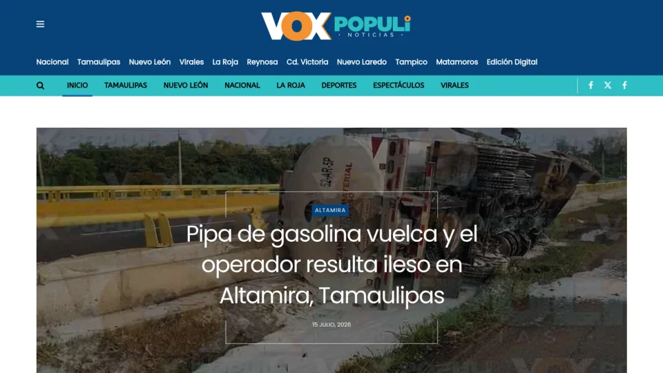 Captura de Vox Populi Noticias