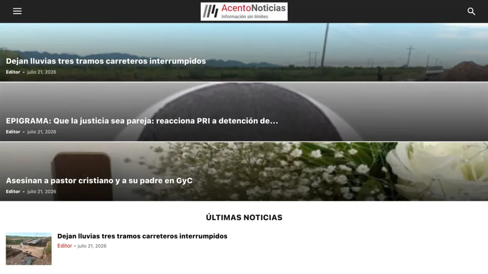 Captura de Acento Noticias