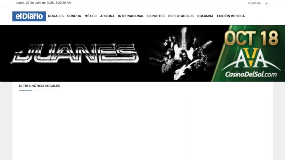 Captura de El Diario de Sonora