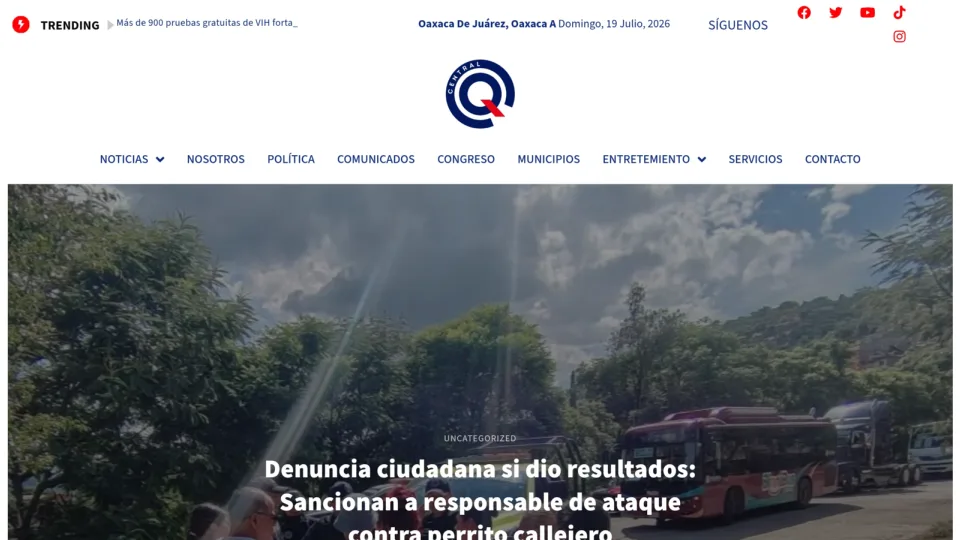 Captura de Central Q Noticias