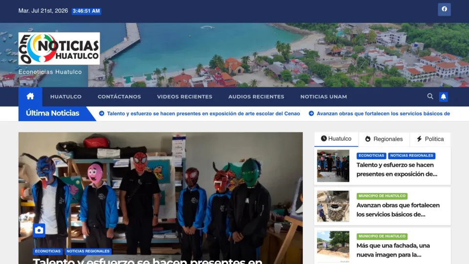 Captura de Econoticias Huatulco