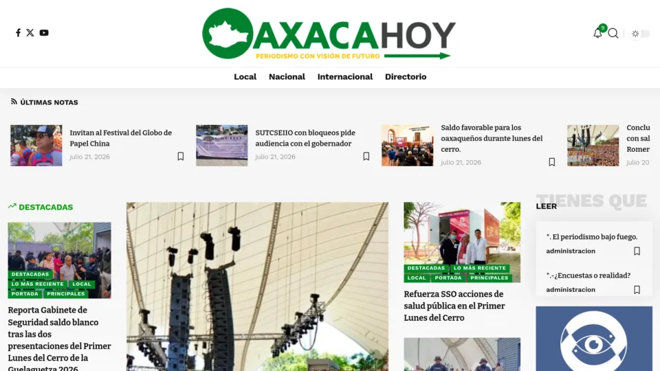 Captura de Oaxaca Hoy