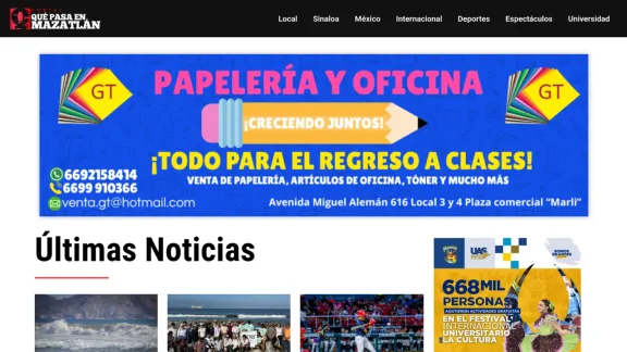 Captura de Qué Pasa en Mazatlán en Línea