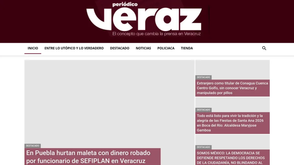 Captura de Periódico Veraz