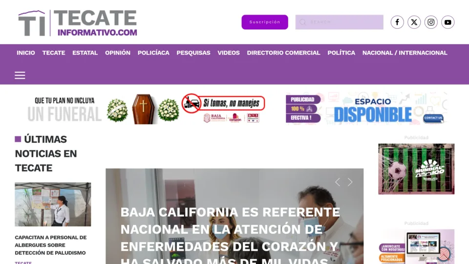 Captura de Tecate Informativo
