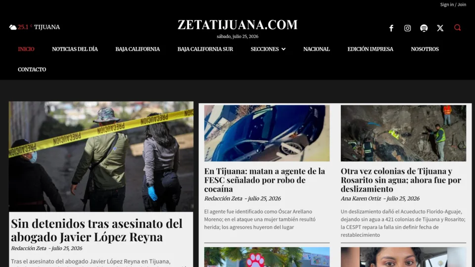 Captura de Semanario ZETA