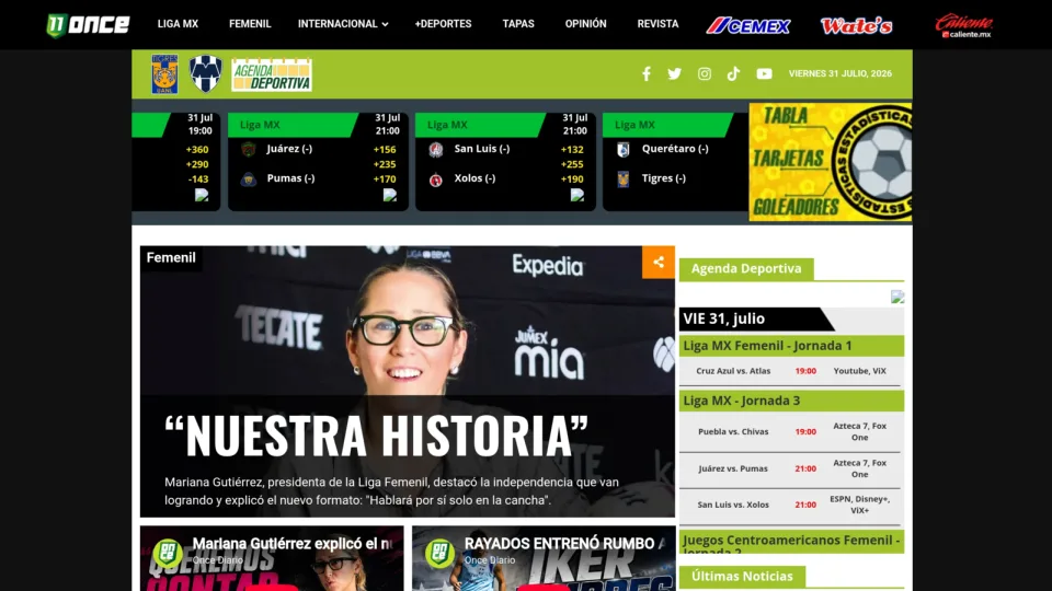 Captura de OnceDiario