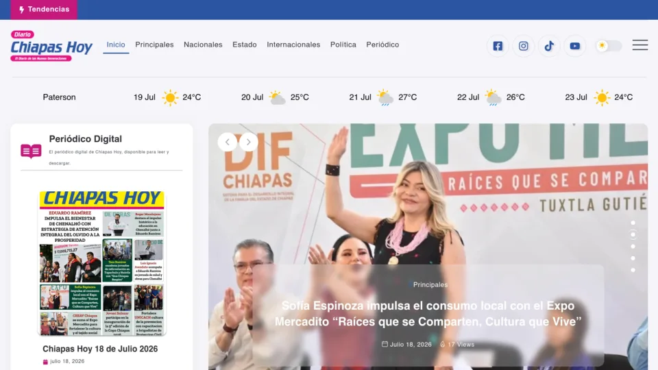 Captura de Diario Chiapas Hoy