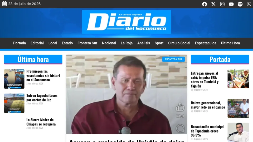 Captura de Diario del Soconusco