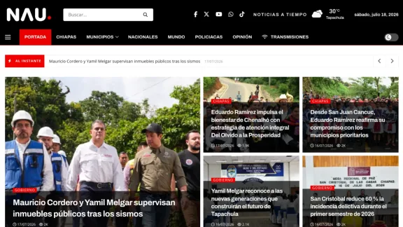 Captura de NAU Noticias A Tiempo Universales