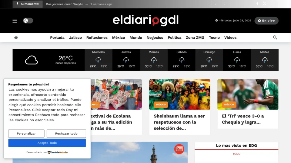 Captura de El Diario de Guadalajara