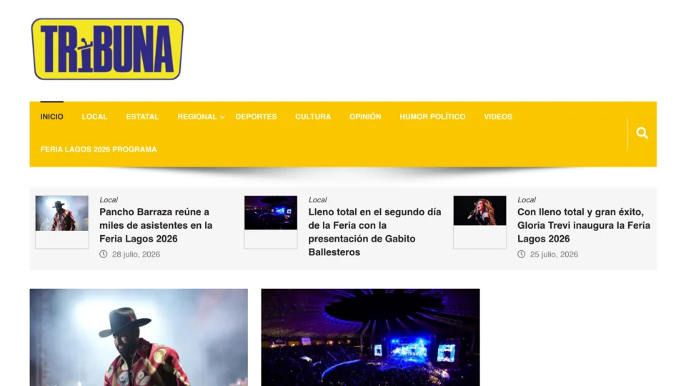 Captura de Tribuna Lagos Noticias